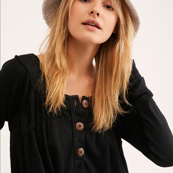 Free People - We the Free Must Have Henley Top - Picture 3 of 6